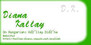 diana kallay business card